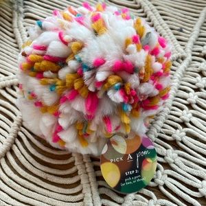 Anthropologie - Pick A Pom - Multicolored Topper - NWT